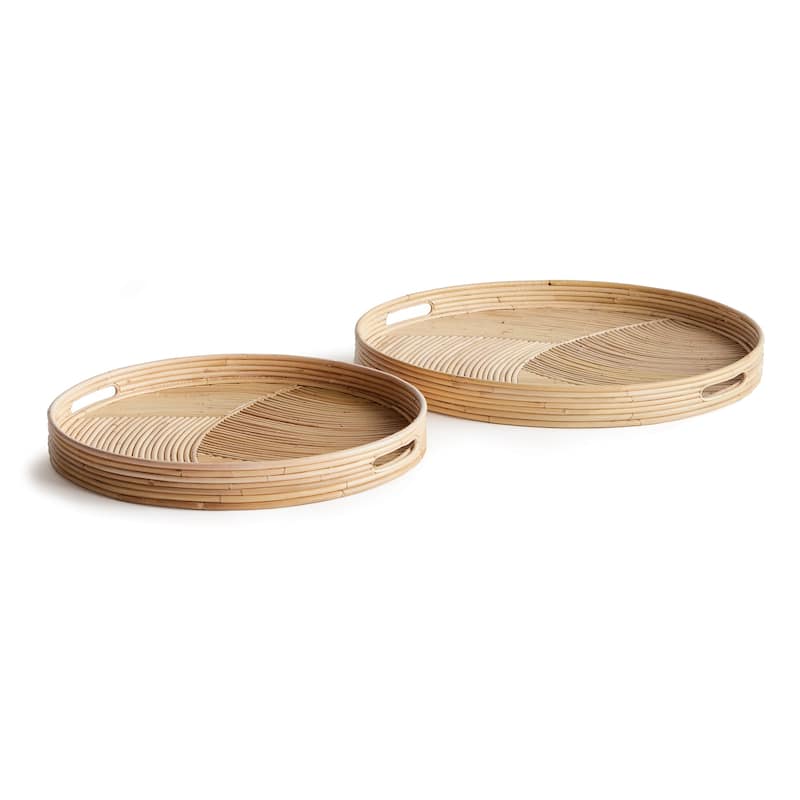 Jelani Cane Trays - Round