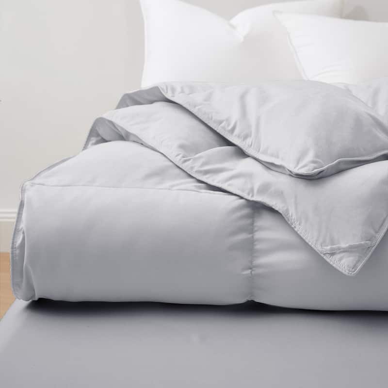 Lightweight to All-season White Goose Down Feather Fiber Comforter Duvet Insert