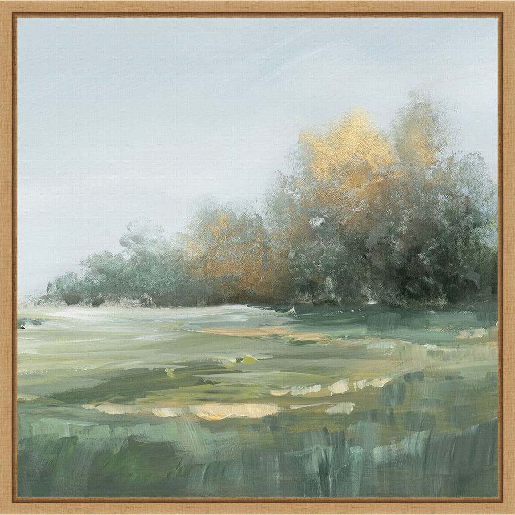 Misty Morning in the Meadow I by PI Studio Framed Canvas Wall Art Print