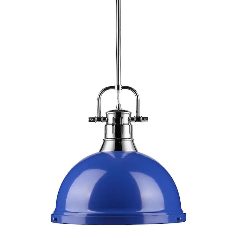 Golden Lighting Duncan Single Light 14" Wide Pendant