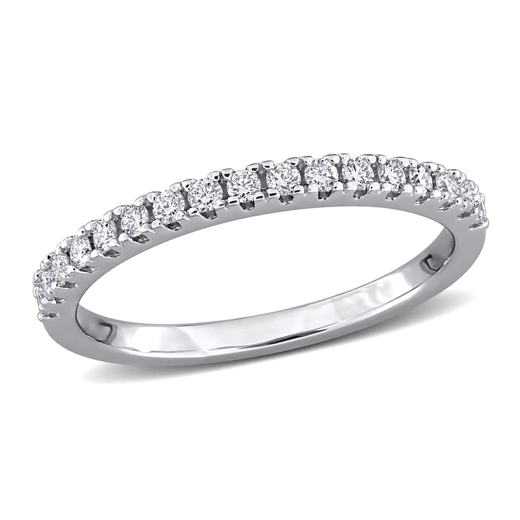 Miadora 1/4ct TW Lab-Grown Diamond Anniversary Ring in Sterling Silver