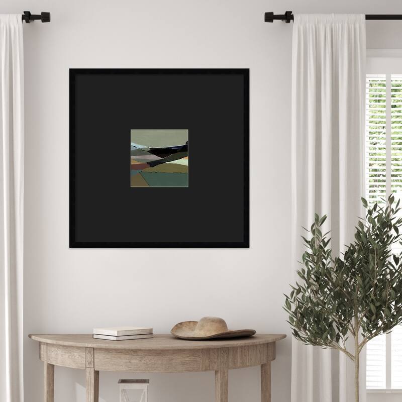 Subdued Landscape by Cartissi Wood Framed Wall Art Print - Svelte Noir Black