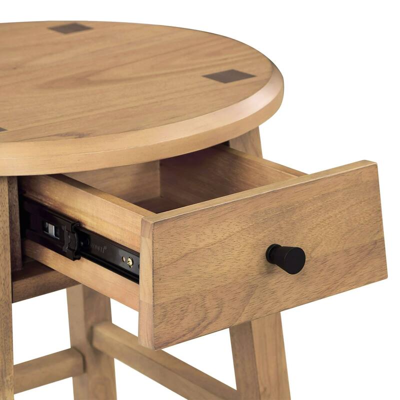 Collapsible Fabric Drawer Nightstand, 2-Tier Storage End Table