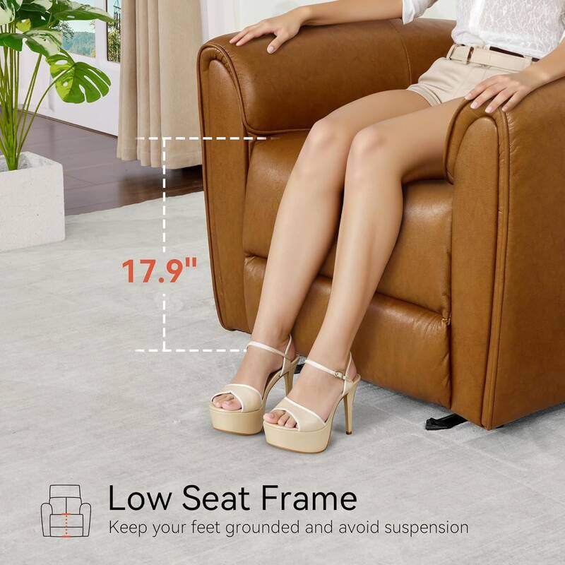 MCombo Power Small Recliners, Modern Zero Wall Hugger Recliners Chair with Lumbar Support, USB and Charging Ports, FSC Certified