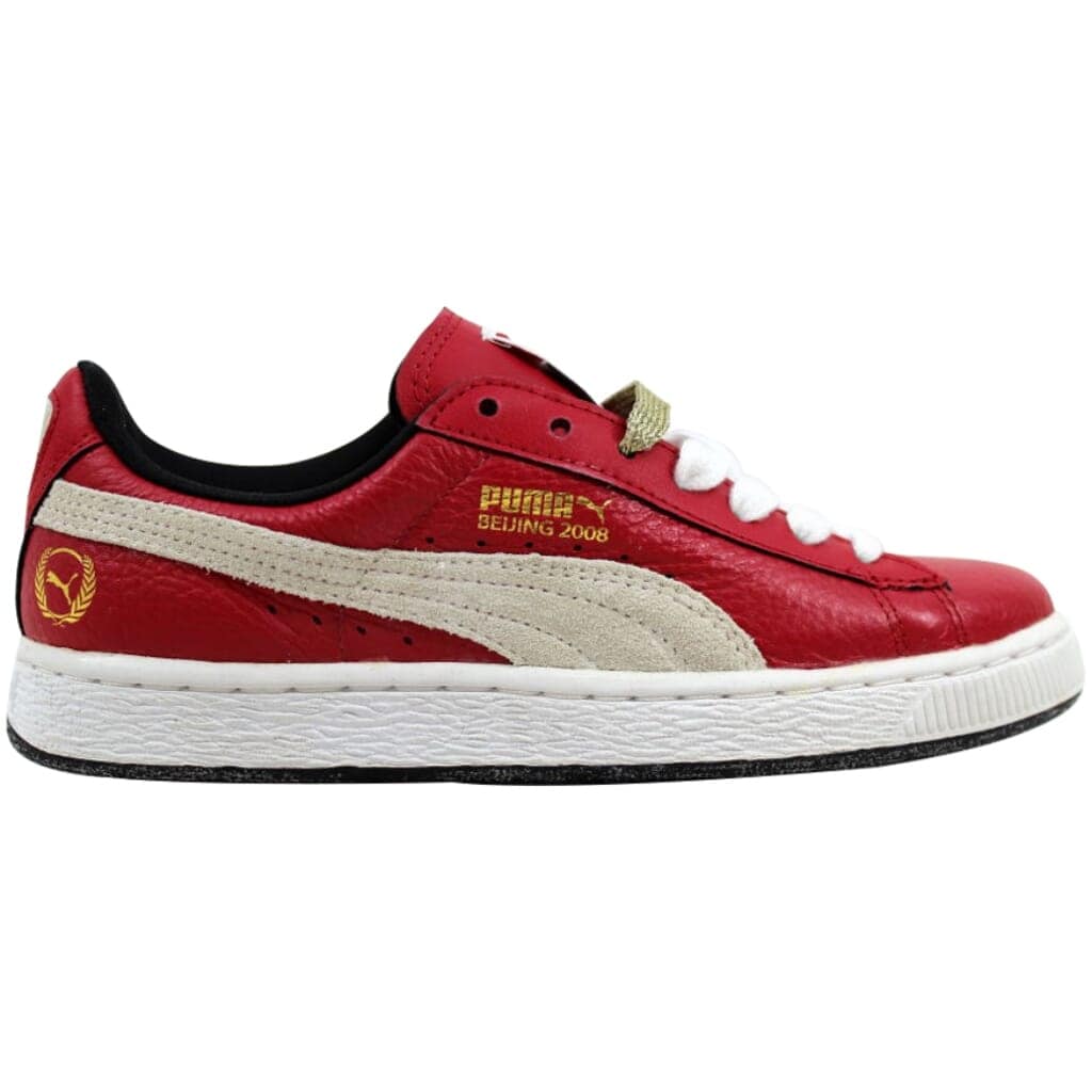 puma basket white and red