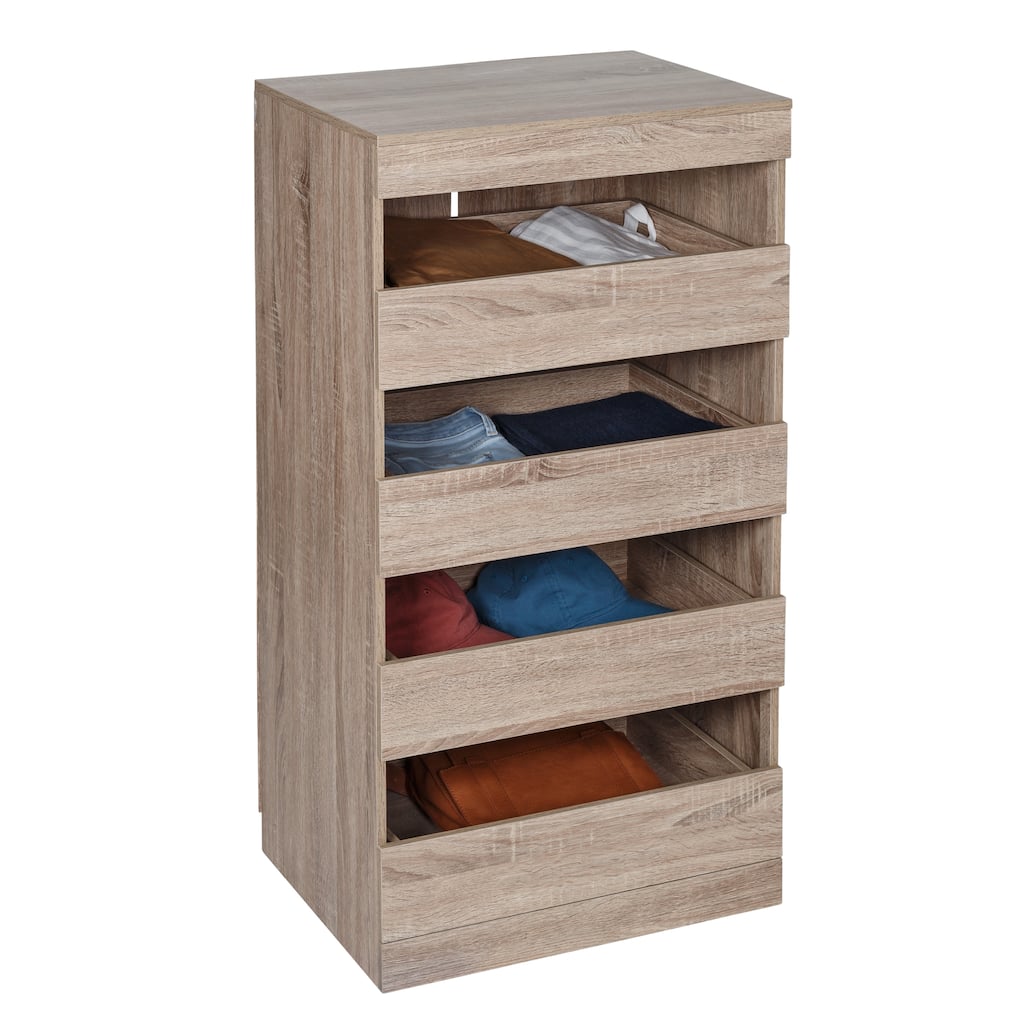 Honey-Can-Do Brown Tall and Narrow Stackable Storage Drawers