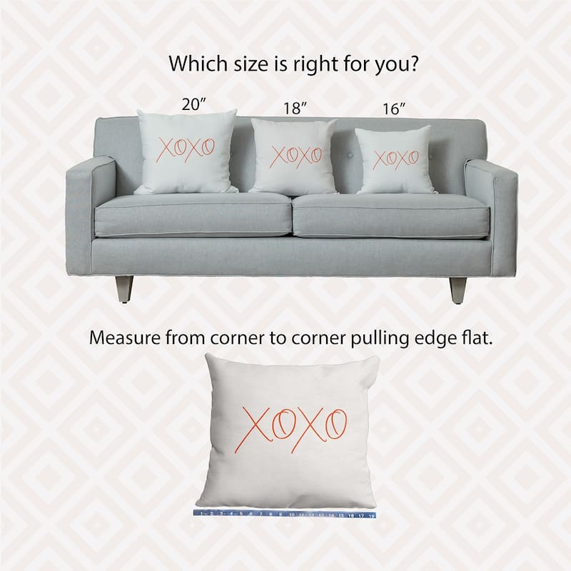 Modern XOXO Valentine's Day Decorative Indoor Pillow