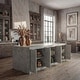 preview thumbnail 5 of 15, 94.5” Extra Large Kitchen Island with Storage, Stone-Look Counter Height Island, Fully Assembled Modern Kitchen Furniture