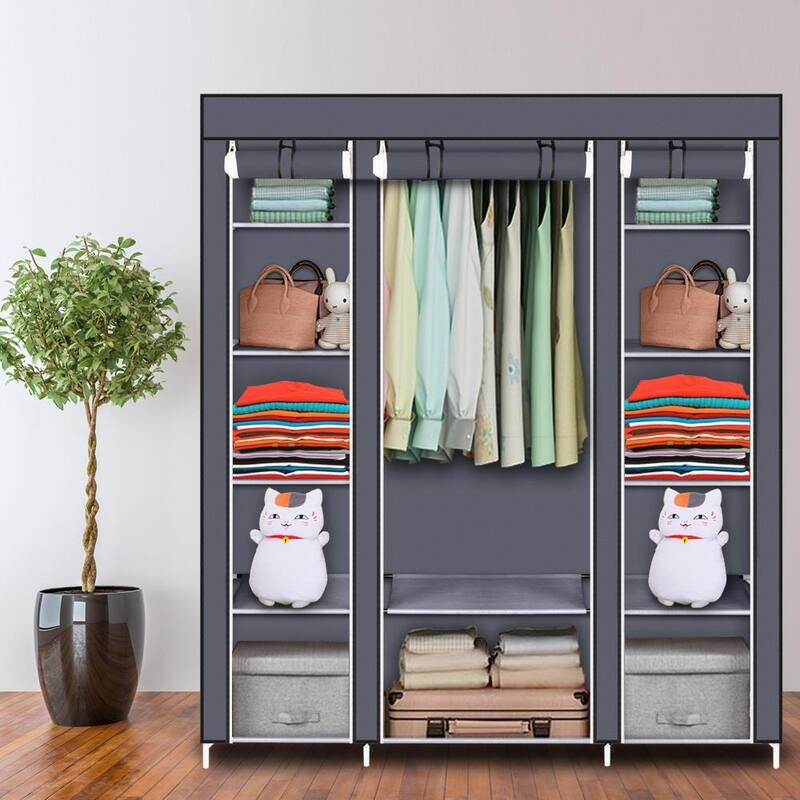 69" Portable Clothes Closet Wardrobe Storage Organizer - 5-Tier