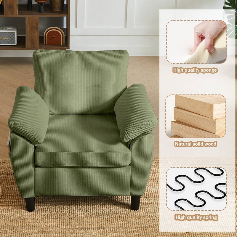 4-Piece Living Room Sectional Sofa Set with Loveseat and Chair