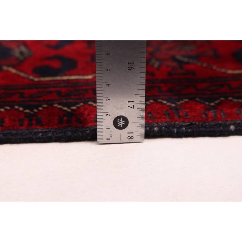 ECARPETGALLERY Hand-knotted Finest Khal Mohammadi Red Wool Rug - 3'1 x 6'7