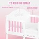 preview thumbnail 6 of 5, Evolur JPMA & Greenguard Gold Certified Barbie Rose 3-in-1 Portable Toddler Bed in White and Pink - White & Pink