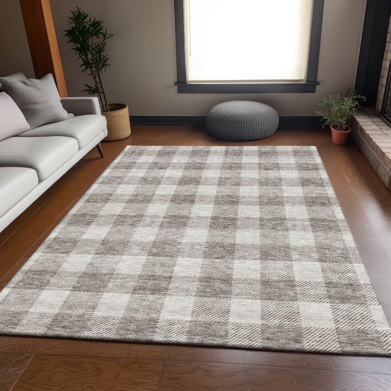 Premium Washable Super Soft Plaid Mayfield Rug