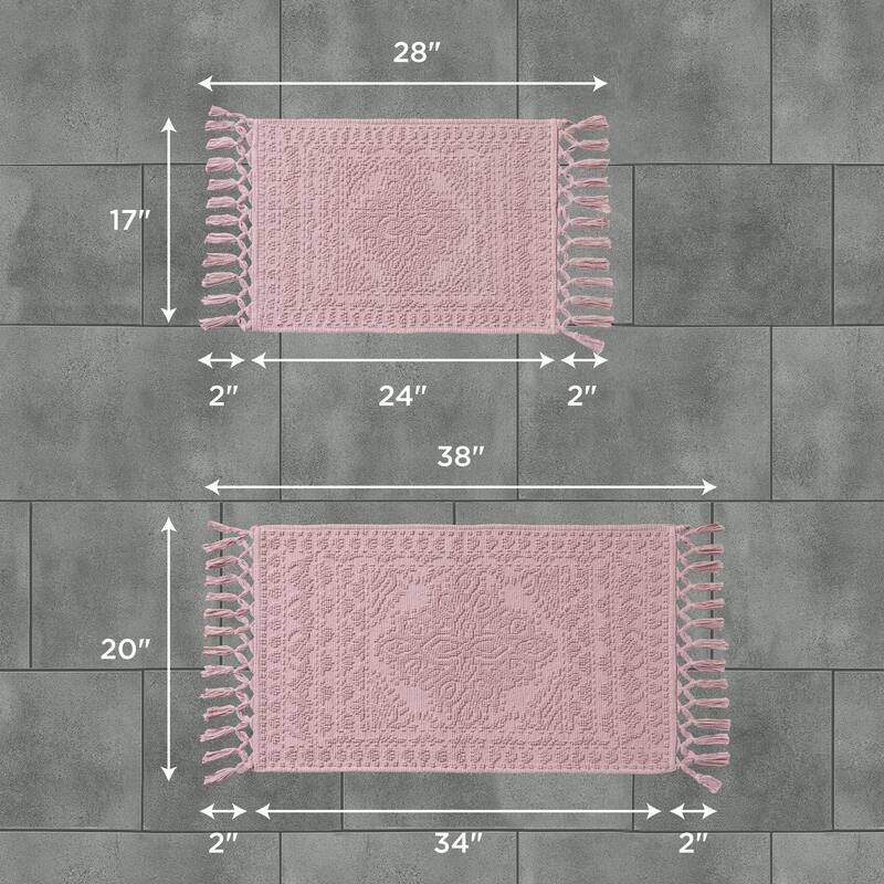 French Connection Nellore Fringe Cotton Bath Rug