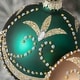 preview thumbnail 2 of 1, 4"H Sullivans Christmas Green Gold Ball Ornament Set of 2, Green-Gold