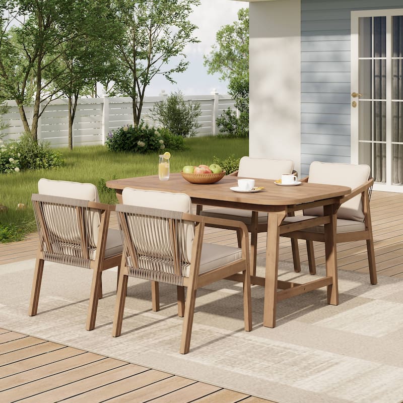 Christopher Knight Home - Lucinda Acacia Wood Outdoor Dining Set