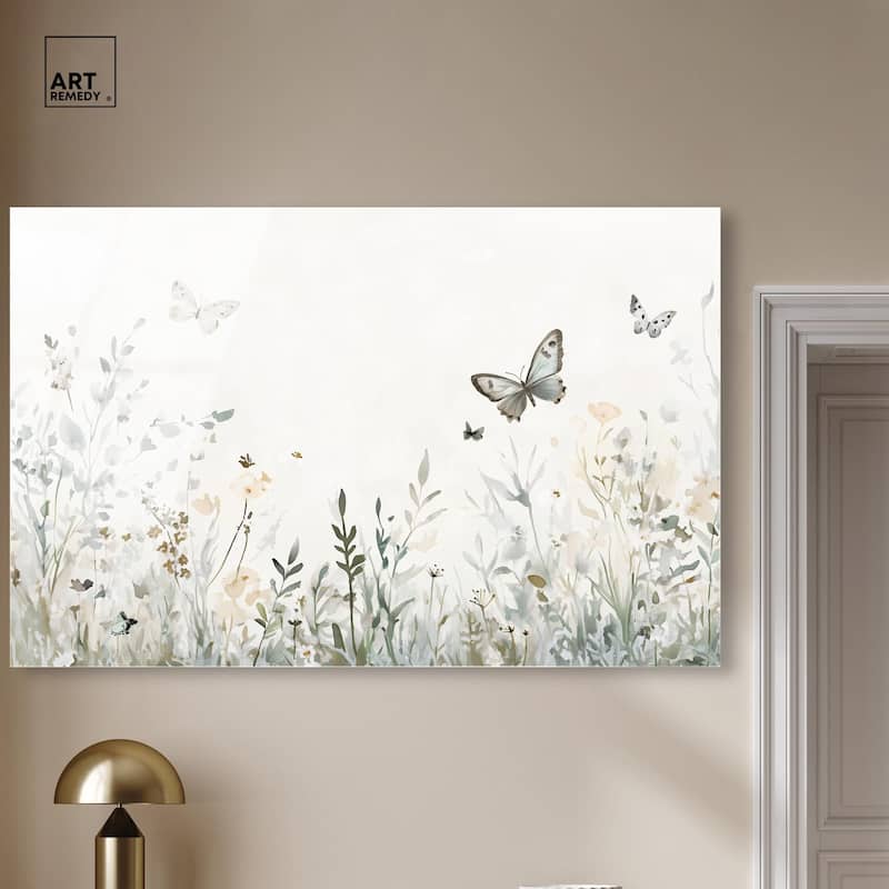 Butterfly Field Acrylic by Art Remedy, Ready to Hang
