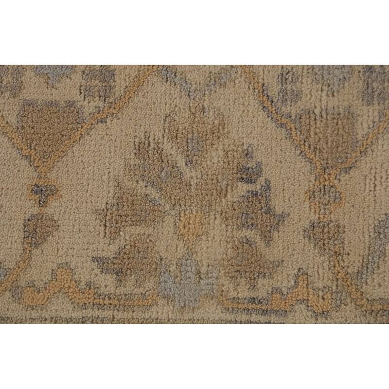 Oushak Indian Area Rug Hand-Knotted Nursery Wool Carpet - 9'4"x 11'8"