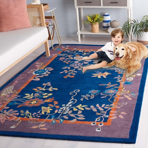 Safavieh Blue Indoor Runner rug in the Rugs department at