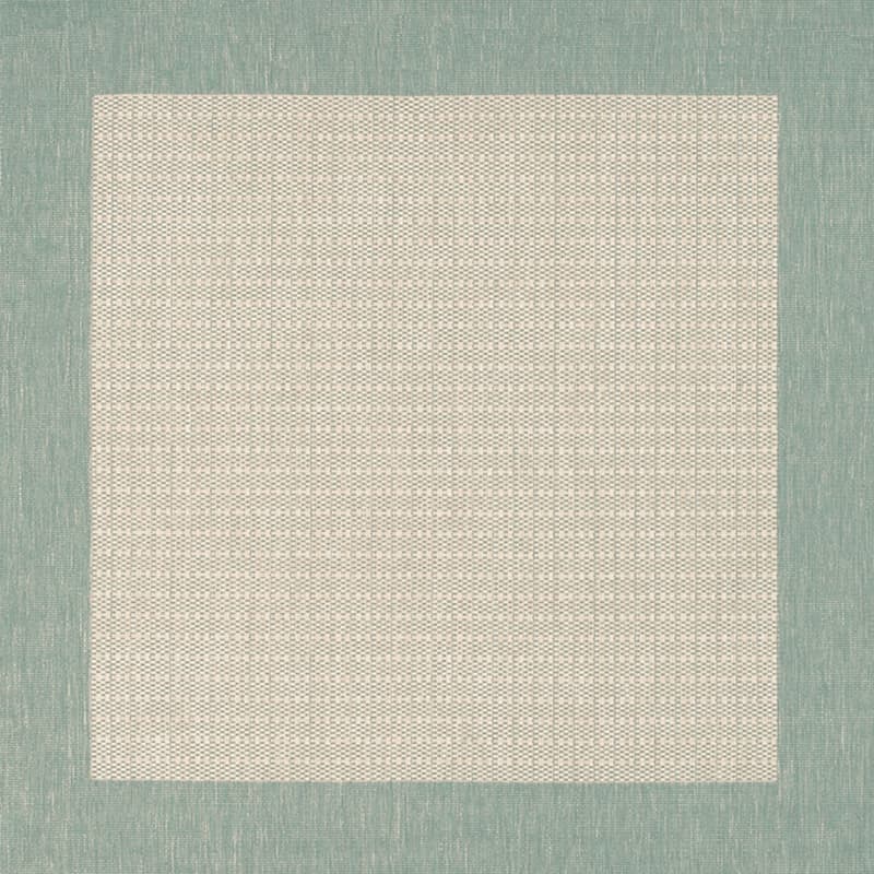 Dream Decor Rugs Pergola Quad Indoor Outdoor Area Rug - 8'6" Square - Light Green/Beige