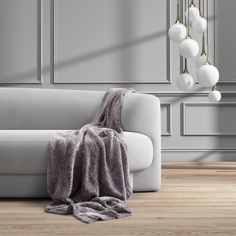J. Queen New York Birmingham Chenille Throw - Lavender