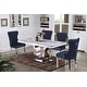 preview thumbnail 2 of 32, Best Quality Furniture White Genuine Marble 5-Piece Dining Set
