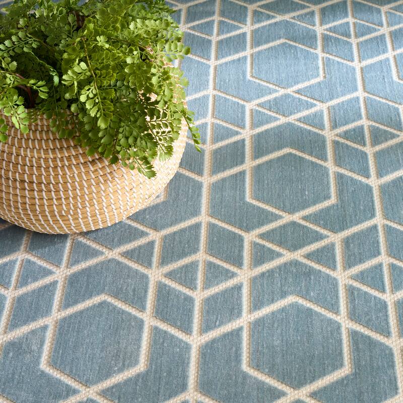 Nourison Washable Charm Indoor only Geometric Area Rug