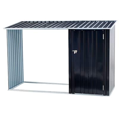 Steel Firewood Shed, Log Rack and Shelter for Patio, Anthracite