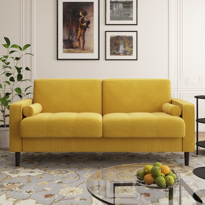 63.3"W Living Room Corduroy Loveseat Sofa