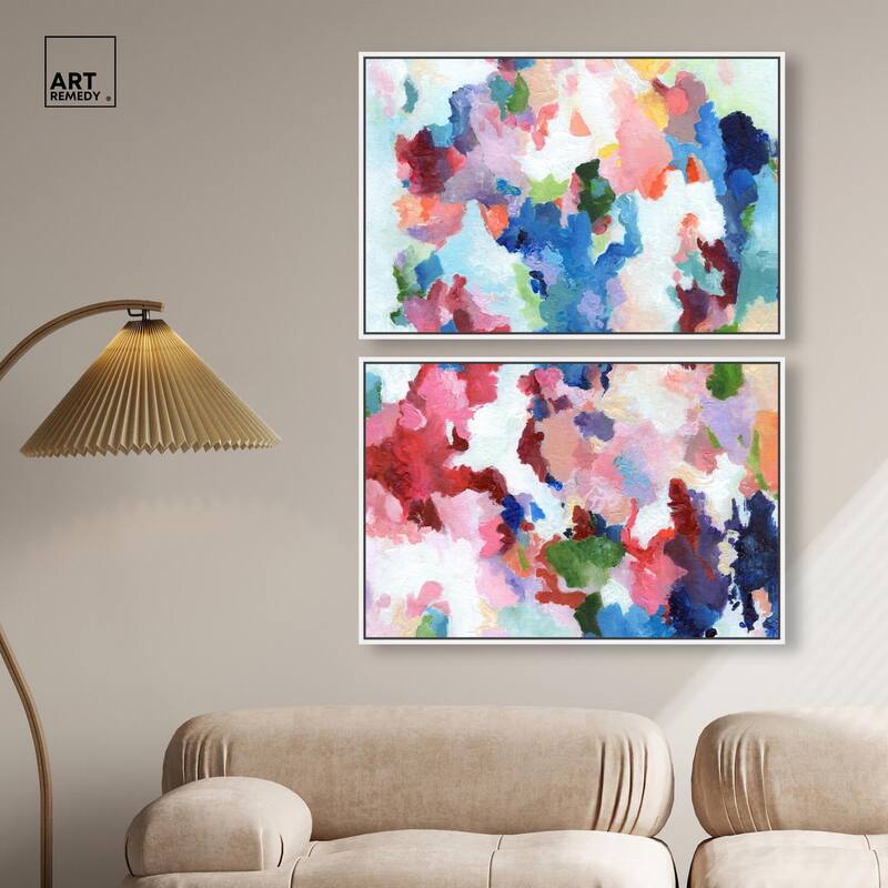 Bold Color Swirlz Canvas Set of 2 by Art Remedy