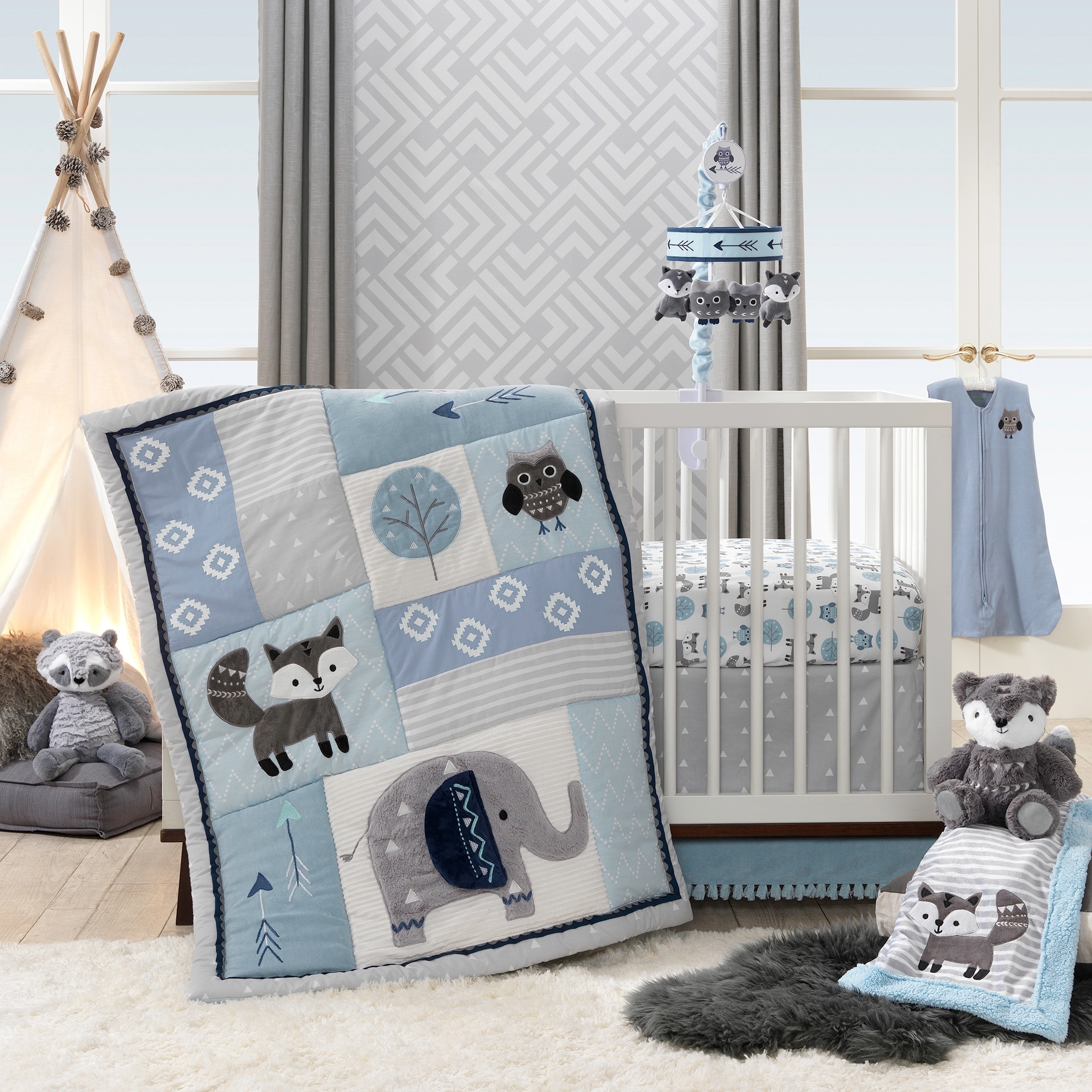 woodland animals crib bedding