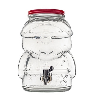 10 Strawberry Street Glass Santa Drink Dispenser - 169 fl oz