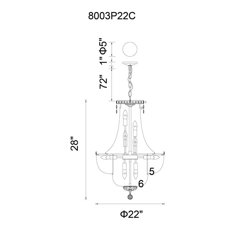 Stefania 13 Light Down Chandelier With Chrome Finish