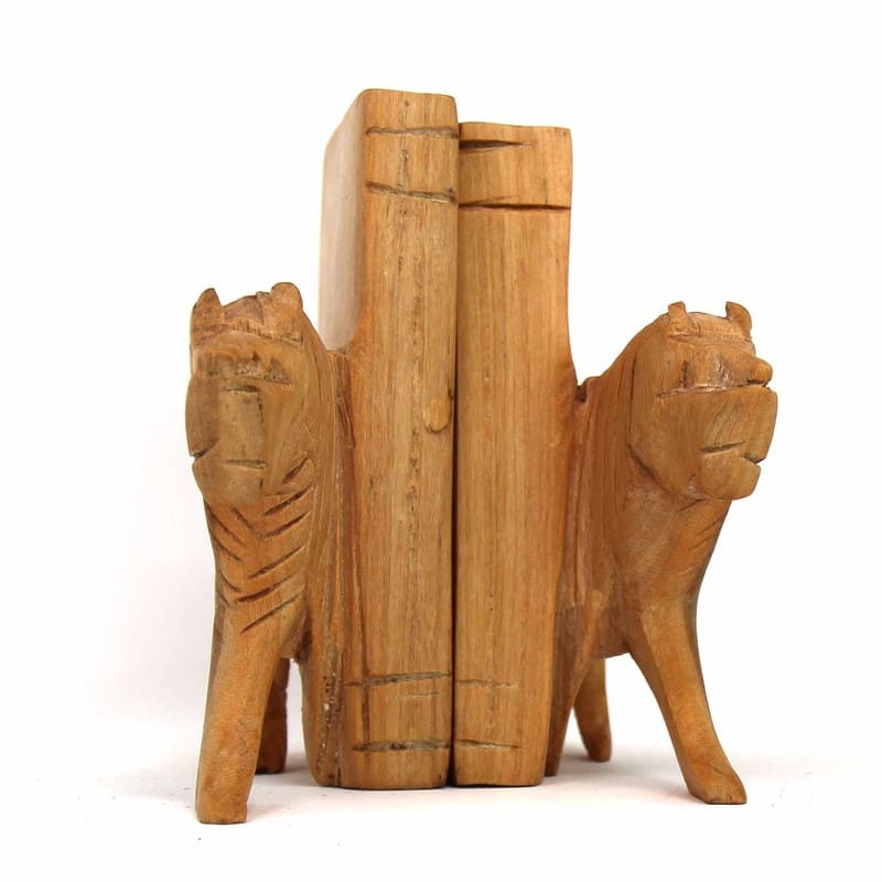 Handmade Jacaranda Wood Safari Bookends (Kenya)