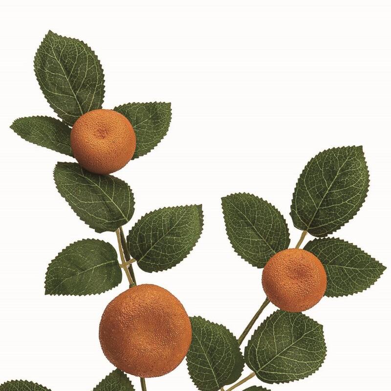 Transpac Artificial 20.87 in. Multicolor Spring Tangerine Spray Twig - Multi