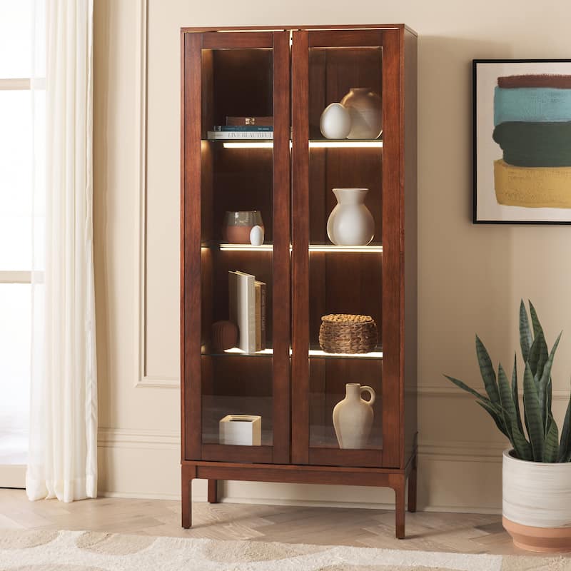 SEI Furniture Clairville Curio Cabinet - 32"W x 16"D x 70"H