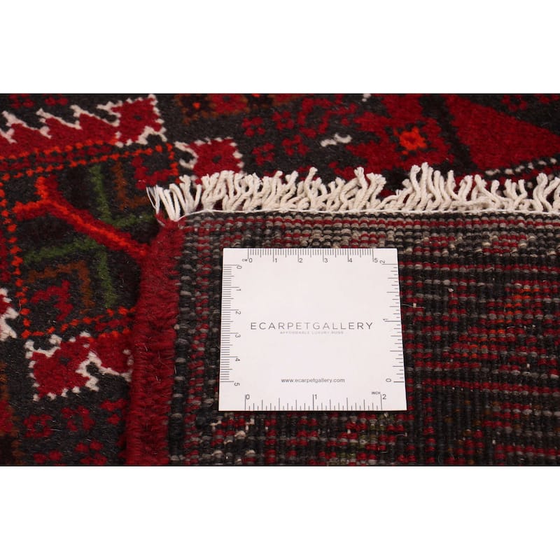 ECARPETGALLERY Hand-knotted Royal Baluch Red Wool Rug - 3'5 x 6'5