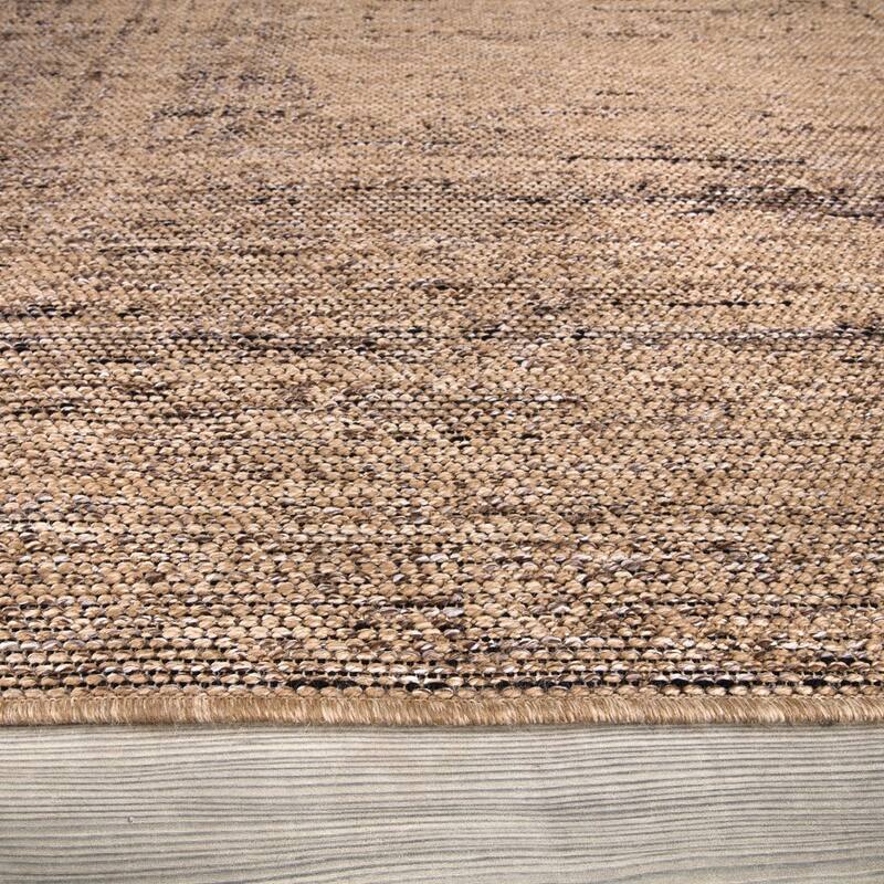 Indoor & Outdoor Rug with Mottled Boho Pattern