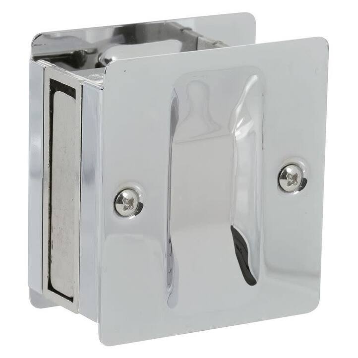 Delaney Privacy Pocket Door Pull - Polished Chrome