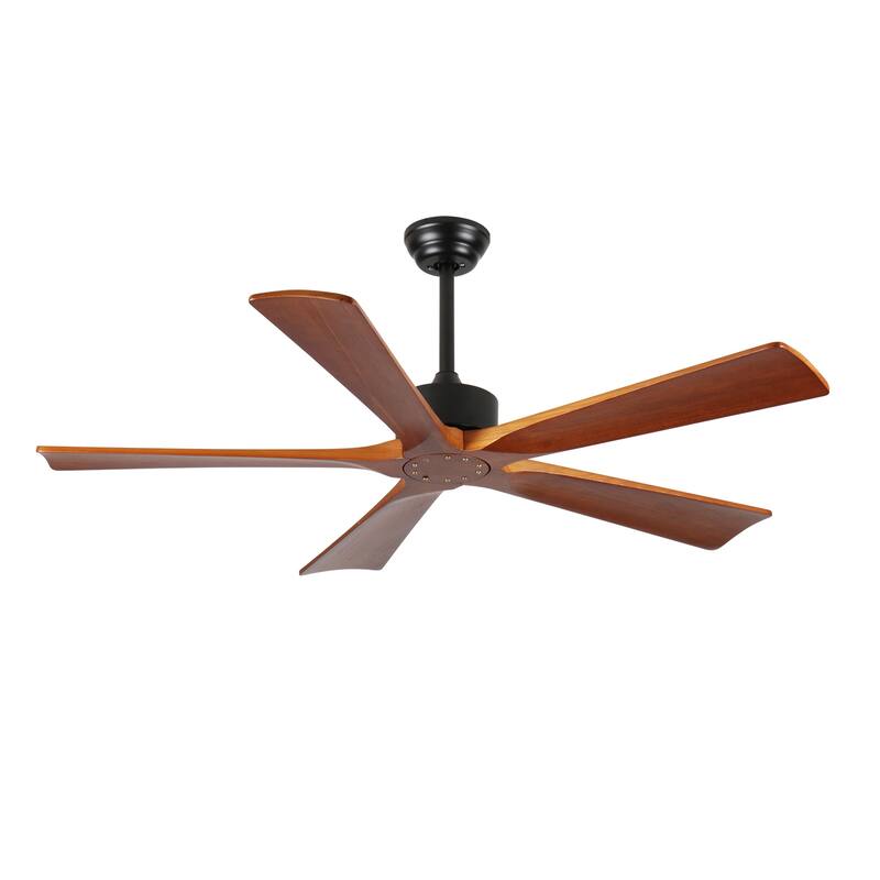 60 inch Ceiling Fan with Remote Wood Indoor Outdoor 5 Blades DC Motor with Light Patio Living Room