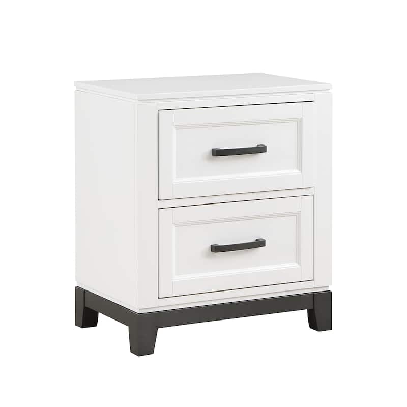 Asa 2-Drawer Nightstand - White