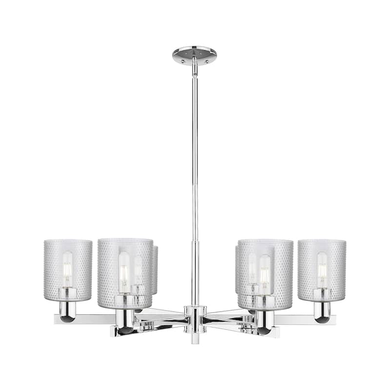 Innovations Lighting Endless Possibilities Arcadia - Cobbleskill - 6 Light 35" Stem Hung Chandelier - Clear/Polished Chrome