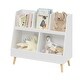 preview thumbnail 10 of 16, White Kids' Bookshelf Toy Organizer with Storage Bins