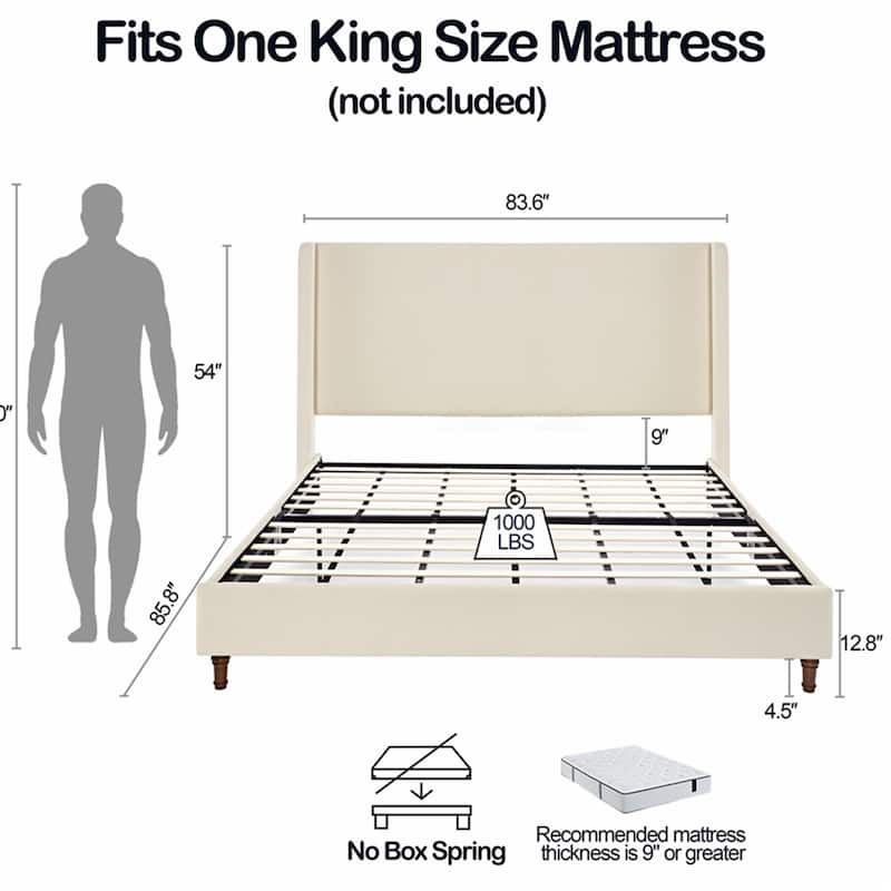Harper Tall Headboard Upholstered Bed