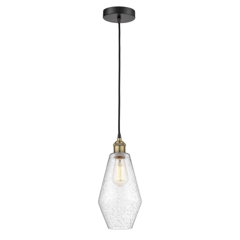 Innovations Lighting Cindyrella - 1 Light 7" Cord Hung Mini Pendant - Black Antique Brass/Seedy