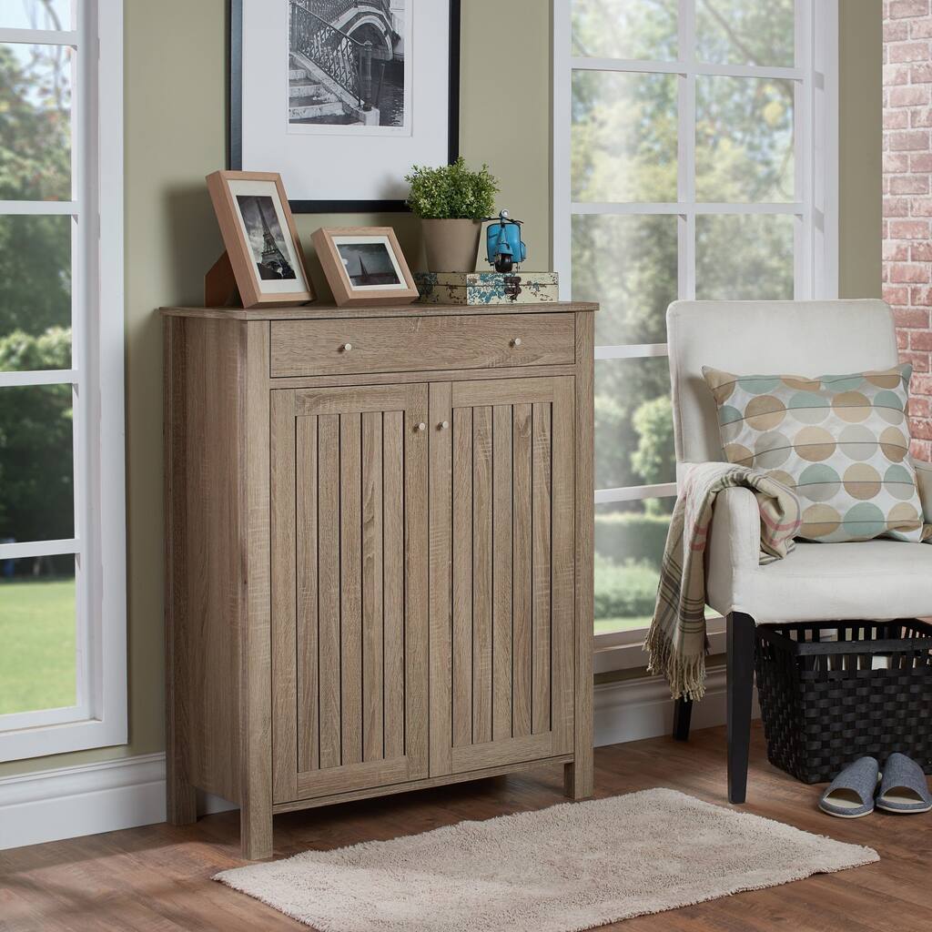 Mirille Mission 4-Shelf Shoe Cabinet by Furniture of America