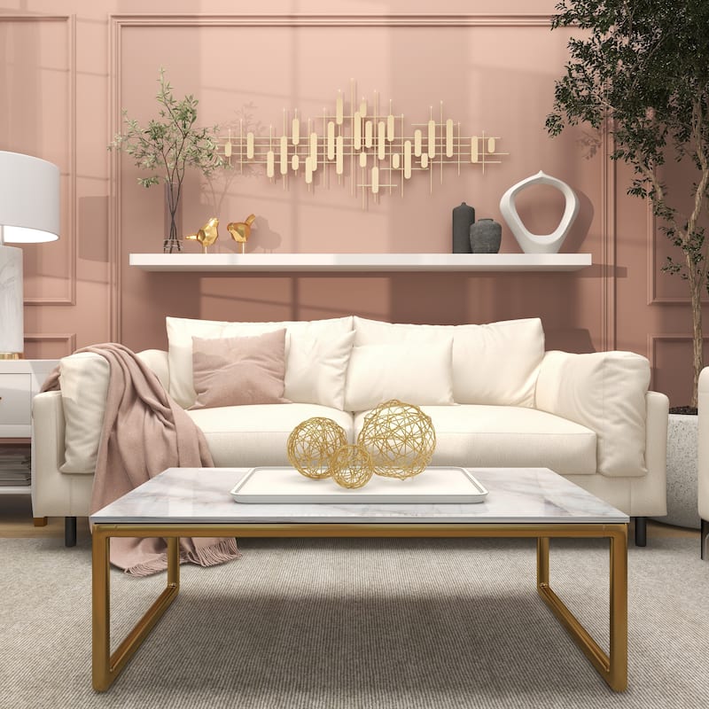Metal Geometric Geometric Layered Home Wall Decor - Gold - CosmoLiving by Cosmopolitan