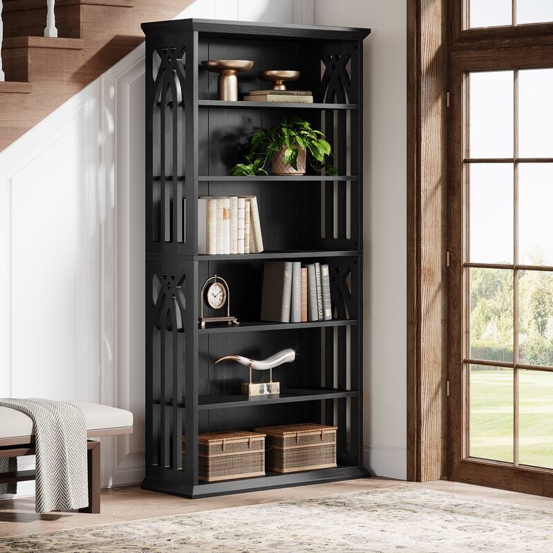75-Inch Tall Bookshelf Bookcase, 6-tier Bookshelves Display Shelf for Living Room, Home Office, Bedroom