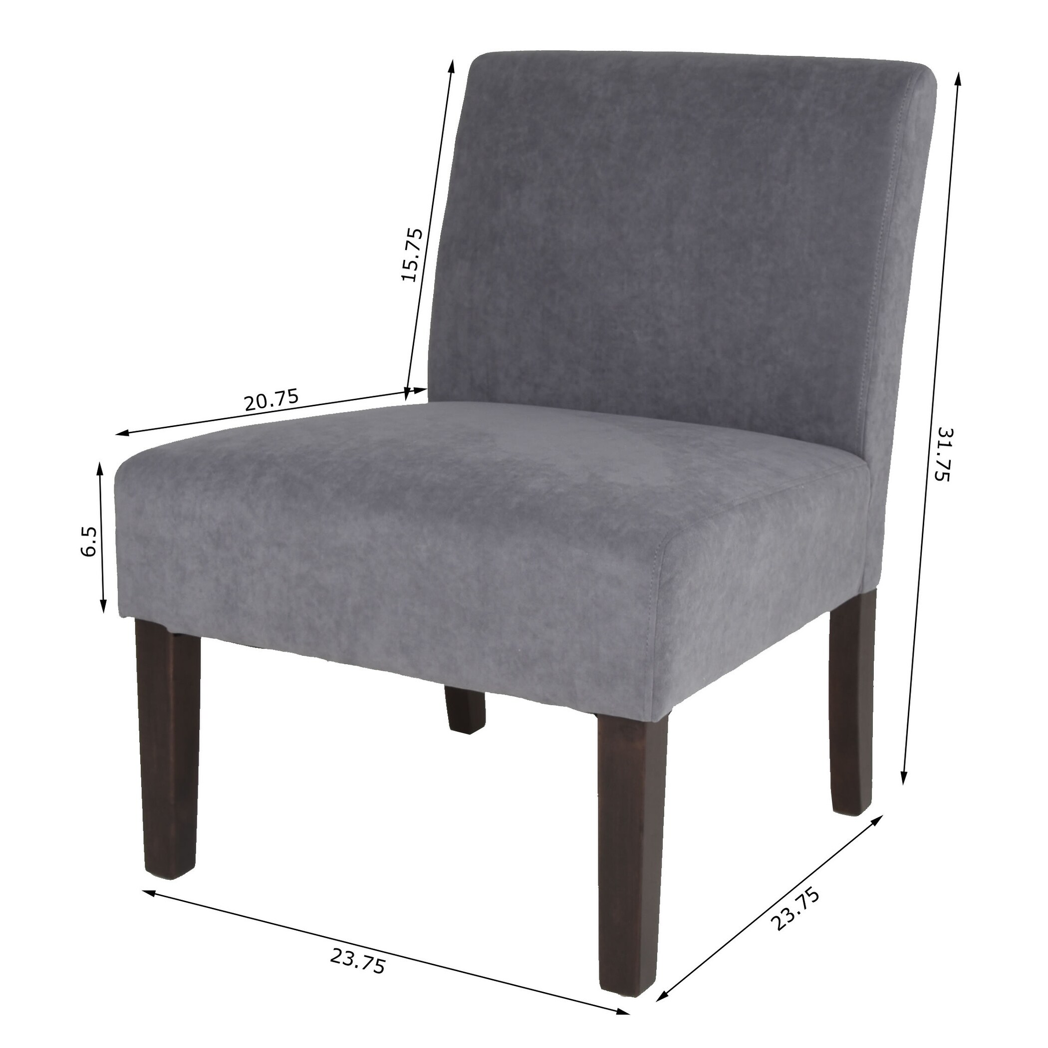 Zenvida Modern Armless Accent Slipper Chair Solid Hardwood 23 75 W Overstock 30484827 Charcoal Grey Coated fabric armchairs lounge chairs ottomans coated fabric chaise lounges sofa & armchairs covers fabric armchairs fabric chaise lounges leather/coated fabric armchairs and recliner chairs for every occasion. zenvida modern armless accent slipper chair solid hardwood 23 75 w