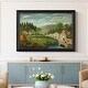 preview thumbnail 5 of 9, Pastoral Landscape with Stream Fisherman and Strollers c 1875-1880-Henri Rousseau-Custom Framed Canvas